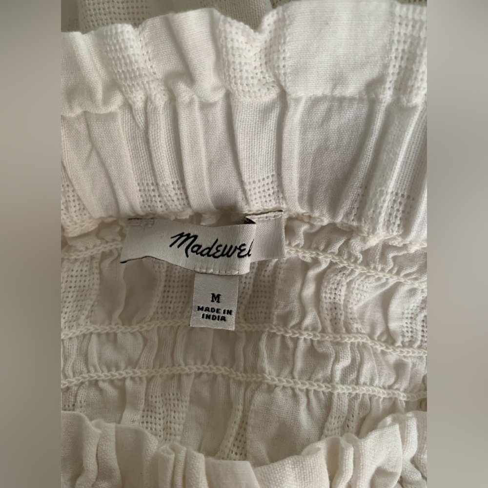 Madewell White Tiered Smocked Mini Skirt - Picture 6 of 8
